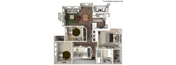 3 Bedroom, 2 Bathroom Floorplan at Avino in San Diego, CA
