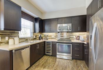 Model Unit Kitchen at Avino in San Diego, CA