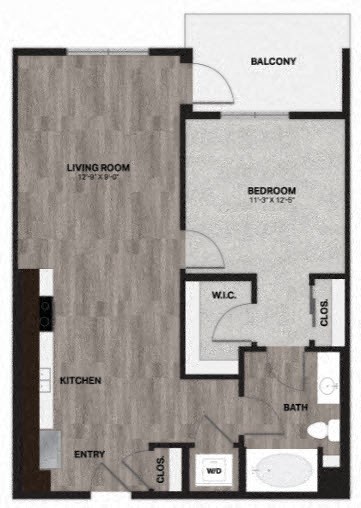 A1.2 Floorplan at Metro Mission Valley, San Diego, 92108
