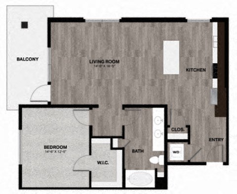 A3 Floorplan at Metro Mission Valley, California