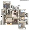 E- Lauritz 1,295 SF Floor Plan E- Lauritz 1,295 SF Floor Plan, at Casoleil, 1100 Dennery Rd, CA