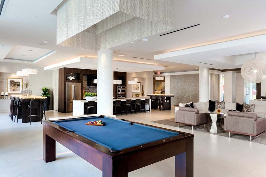 Pool table at Vora Mission Valley, San Diego