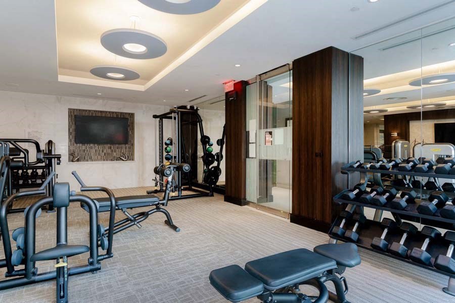 On-site 24-hour fitness center at Vora Mission Valley, California, 92120