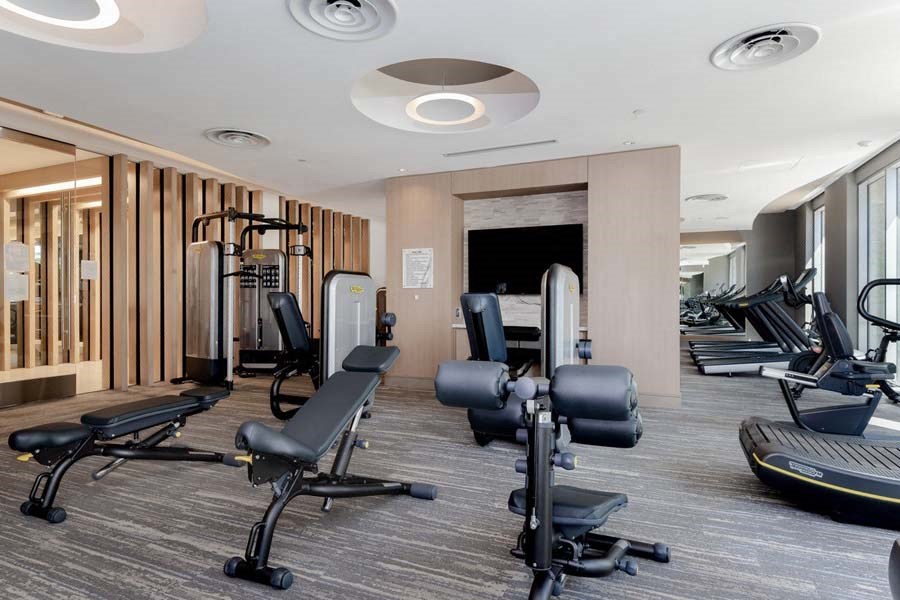 Fitness center at Vora Mission Valley, San Diego, California