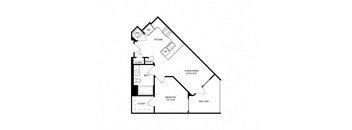 A black and white image of a house floor plan.