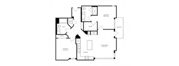 A black and white image of a house floor plan.