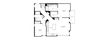 A black and white image of a house floor plan.