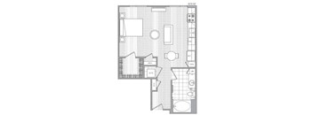 A1 Floor Plan at Vora Mission Valley, San Diego, 92120
