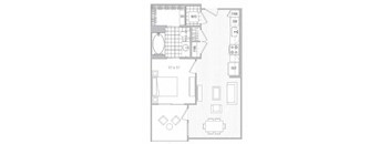 B Floor Plan at Vora Mission Valley, San Diego, California