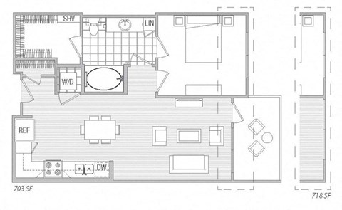D Floor Plan at Vora Mission Valley, California