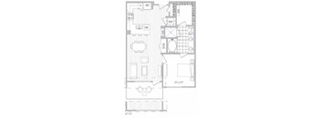 F Floor Plan at Vora Mission Valley, San Diego, CA