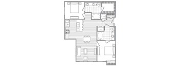 H Floor Plan at Vora Mission Valley, California, 92120