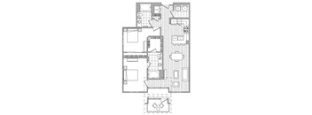 K2 Floor Plan at Vora Mission Valley, San Diego, California