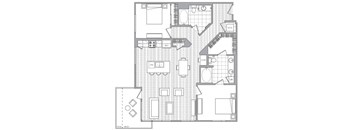 L2 Floor Plan at Vora Mission Valley, California