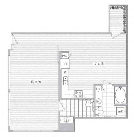 LW1 Floor Plan at Vora Mission Valley, San Diego