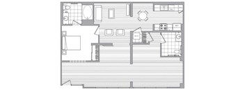 LW6 Floor Plan at Vora Mission Valley, San Diego, CA, 92120