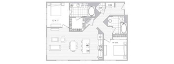 M Floor Plan at Vora Mission Valley, California, 92120