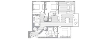 R Floor Plan at Vora Mission Valley, San Diego