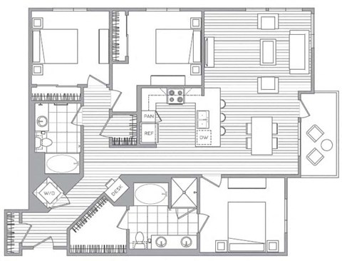 R Floor Plan at Vora Mission Valley, San Diego