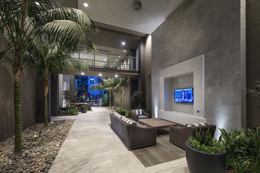 outdoor lounge at Vora Mission Valley, California, 92120