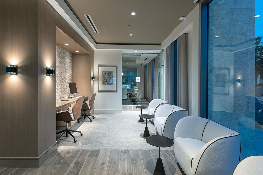 business center at Vora Mission Valley, San Diego, CA, 92120