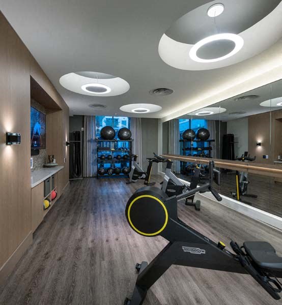 Fitness center at Vora Mission Valley, San Diego, California