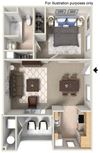 681 sq.ft. 1 x 1 Floor plan 681 sq.ft. 1 x 1 Floor plan, at The Landing, San Diego, CA