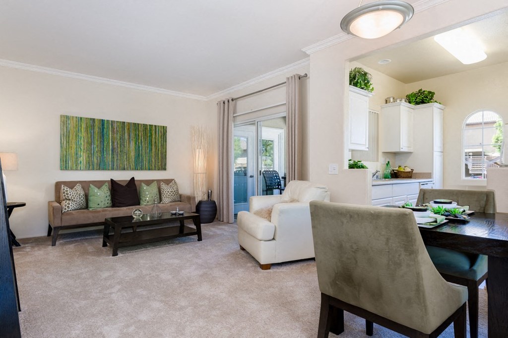 Living Room With Private Balcony at The Landing, San Diego, CA, 92154