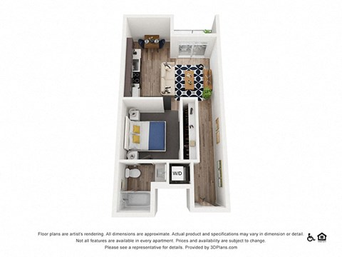 1B Floor Plan at Harvest, Utah, 84103