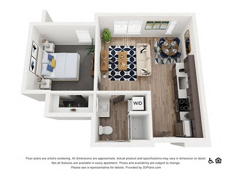 3B Floor Plan at Harvest, Utah, 84103