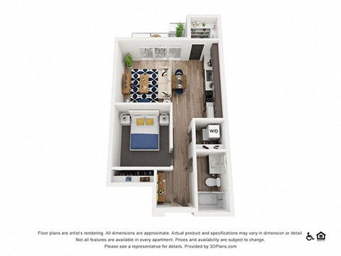 4B Floor Plan at Harvest, Salt Lake City, 84103