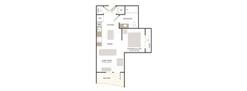 A1 Floor Plan Studio |560 sq. ft.