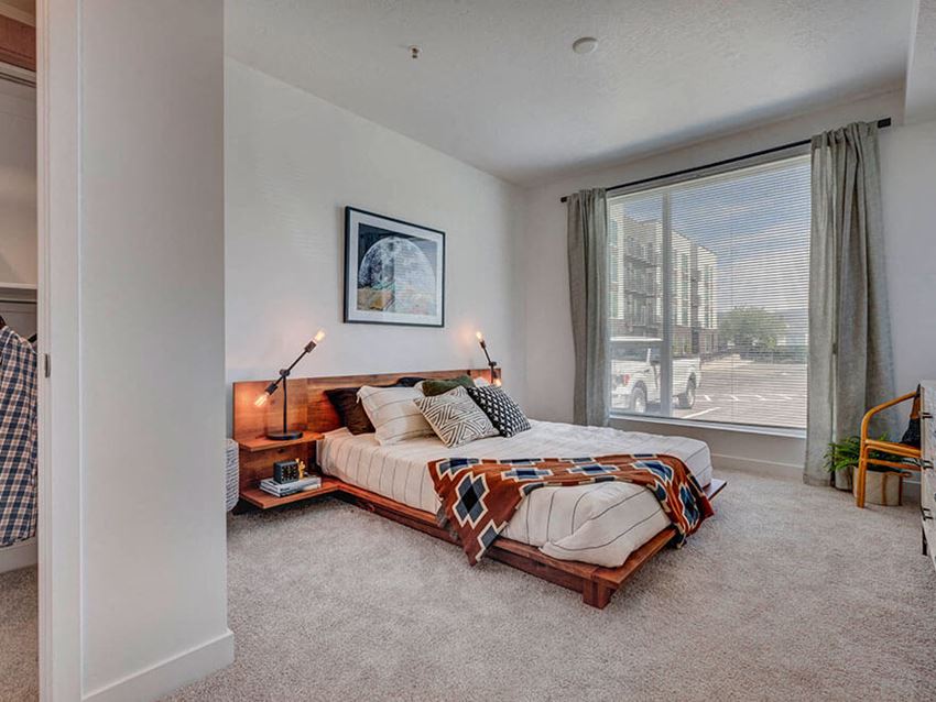 Model apartment home bedroom