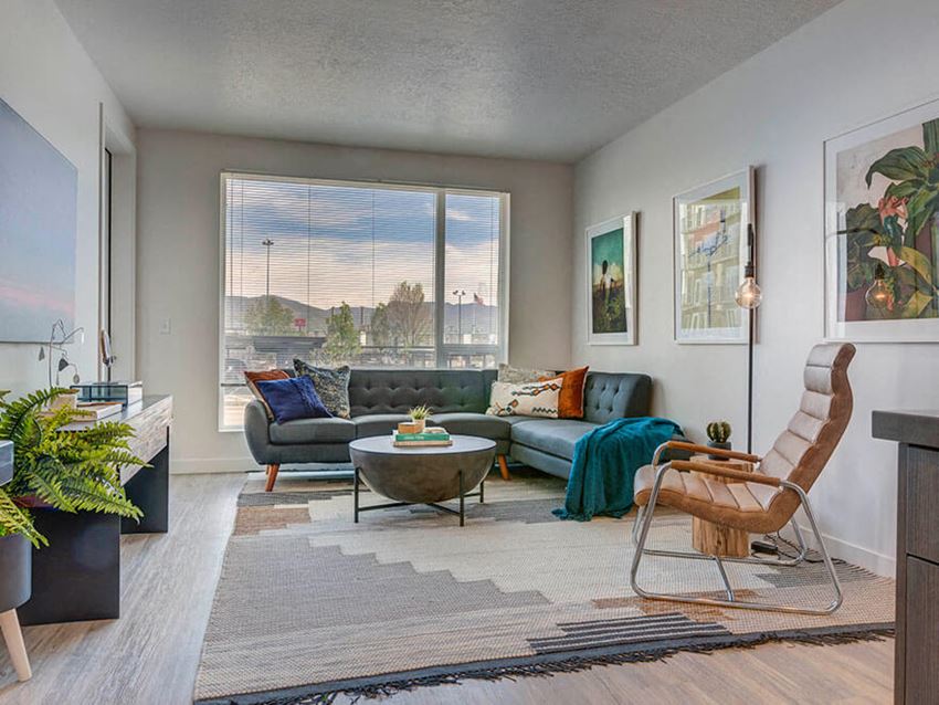 Model apartment home living room