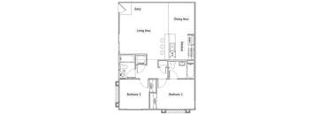 Two bedroom two bathroom