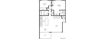 2 bedroom floor plan