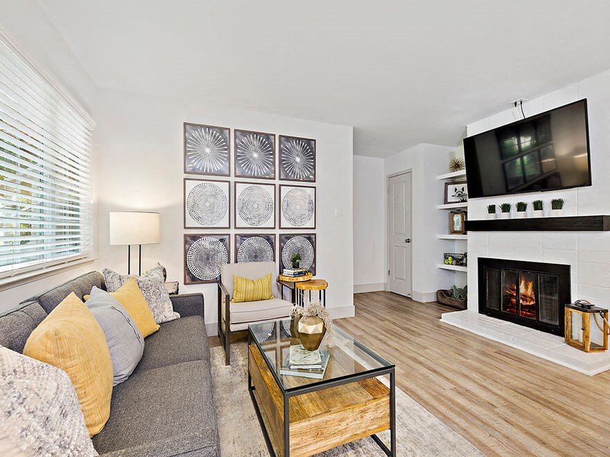 Model unit living room