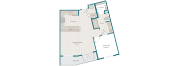 727 square foot floorplan