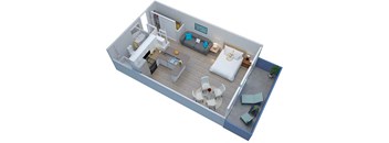 A1 Floor Plan at Milano Apartments, California, 90503