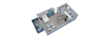 A2 Floor Plan at Milano Apartments, Torrance, CA, 90503