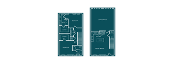 a floor plan of a house customizable with two different floor plans