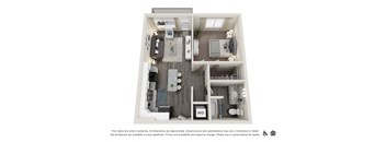 bedroom floor plan | luxury apartments in towson md | the mille brookhaven apartment at Copper 87, West Jordan