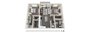bedroom floor plan an open concept with a large closet and a balcony at Copper 87, West Jordan, UT 84088