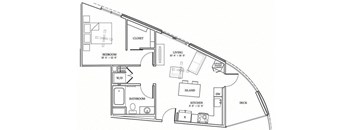 a floor plan of a small apartment