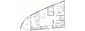 a floor plan of a small apartment