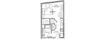 a floor plan of a small apartment