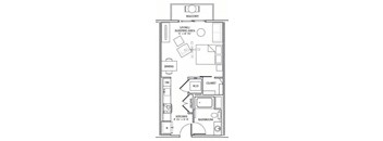 a floor plan of a small apartment