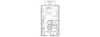 a floor plan of a small apartment