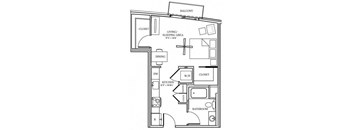 a floor plan of a small apartment