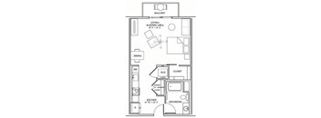 a floor plan of a small apartment